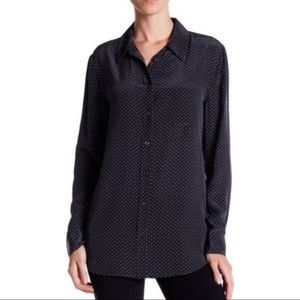 Equipment Reese Silk Dot-Print Blouse